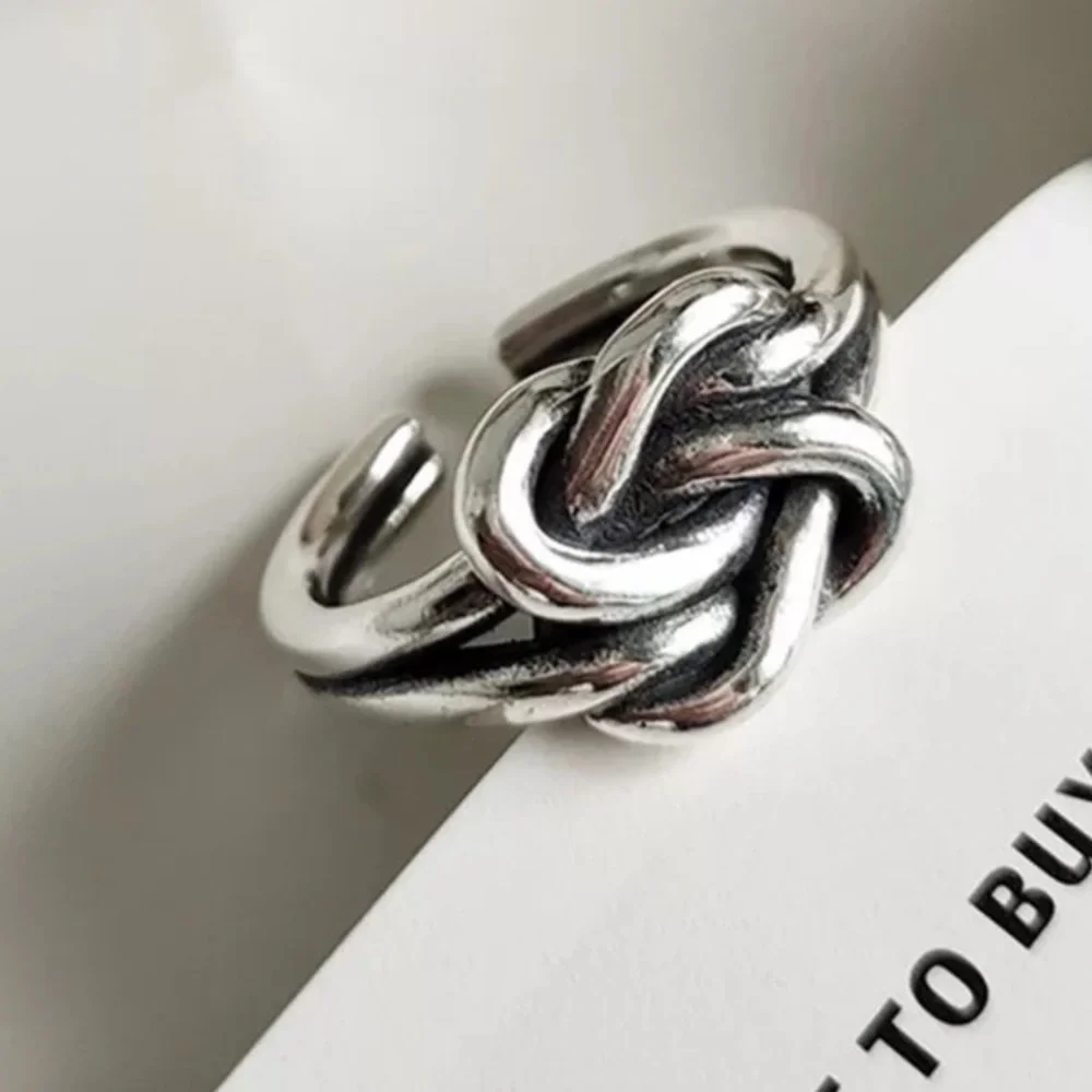 ⚡️Insta knotted lines sterling silver open ring - Picture 5 of 5
